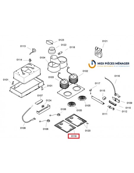 filtre metallique graisse hotte bosch siemens 00365479