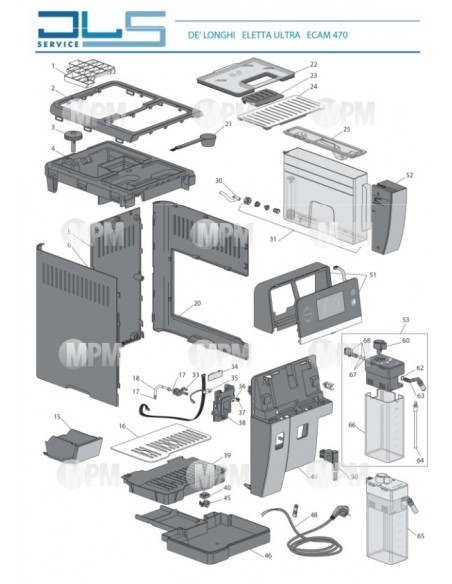 VUE ECLATEE DELONGHI ECAM470.85.MB