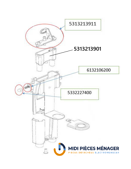 BUSE CAFE ASSEMBLEE POUR CAFETIERE DELONGHI AS00008949