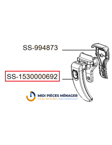 Poignée noire panier friteuse Actifry SEB  SS-1530000692