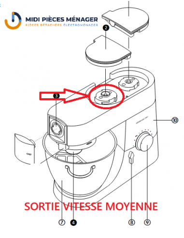 AXE D'ENTRAINEMENT POUR ACCESSOIRE AT647...