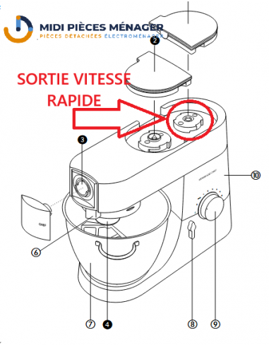 AXE DE BOL MULTIFONCTION KAH65.00PL KENWOOD AS00005347