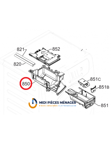 DISTRIBUTEUR DE PRODUITS POUR LAVE LINGE ELECTROLUX 1327301030