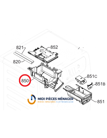 DISTRIBUTEUR DE PRODUITS POUR LAVE LINGE ELECTROLUX 1327301030