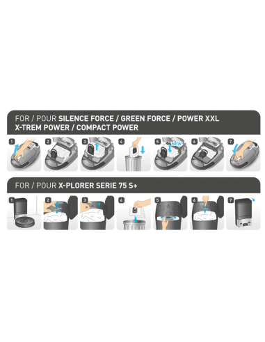 Lot de 4 sacs hygiene+ aspirateur ROWENTA ZR200520