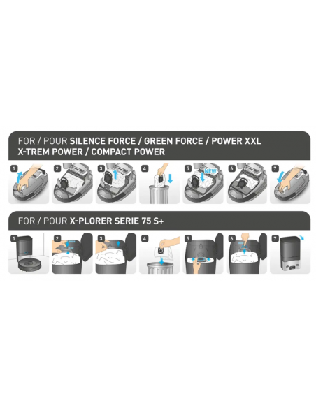 Lot de 4 sacs hygiene+ aspirateur ROWENTA ZR200520