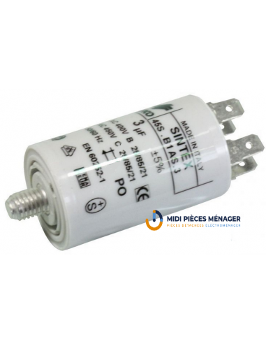 CONDENSATEUR 3µf 450V LAVE-LINGE