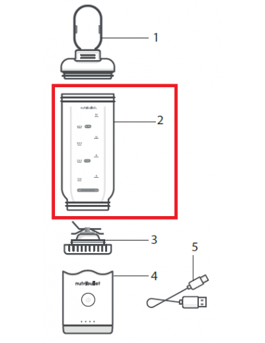 ENSEMBLE BOL BLENDER POUR MIXEUR NUTRIBULLET AS00011111