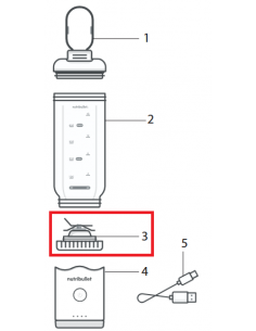 ENSEMBLE LAME POUR MIXEUR NUTRIBULLET AS00011114