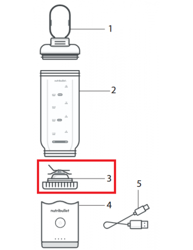 ENSEMBLE LAME POUR MIXEUR NUTRIBULLET AS00011114