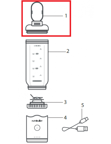 COUVERCLE POUR MIXEUR NUTRIBULLET AS00011103