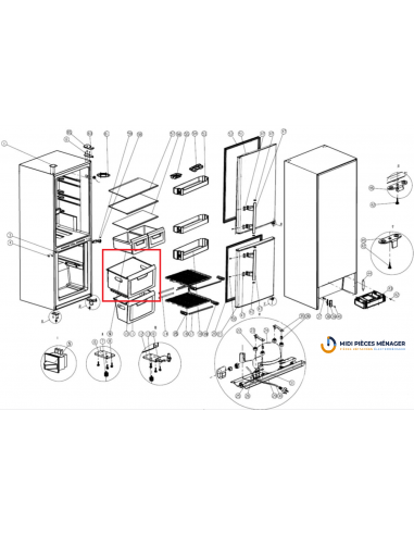 TIROIR DE CONGELATEUR POUR REFRIGERATEUR ELECTROLUX 4055280814