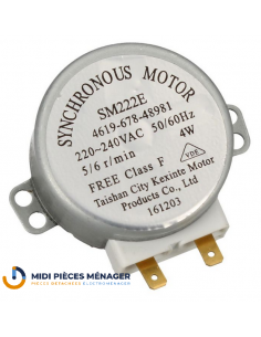 MOTEUR DE PLATEAU TOURNANT POUR MICRO ONDES WHIRLPOOL 481067848981