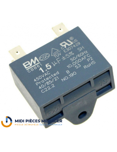 CONDENSATEUR CBB61 1,5UF 450V 4055300679