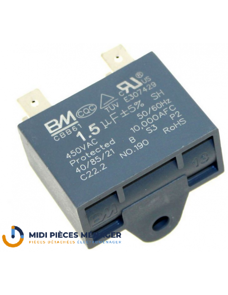 CONDENSATEUR CBB61 1,5UF 450V 4055300679