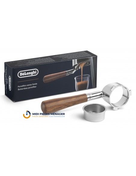 DLSC085 - PORTE FILTRE LUXE SANS FOND POUR CAFETIERE DELONGHI AS00009101
