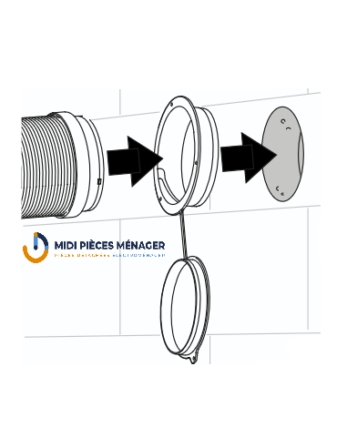 SUPPORT MURAL AVEC COUVERCLE POUR CLIMATISEUR DELONGHI AS00007431
