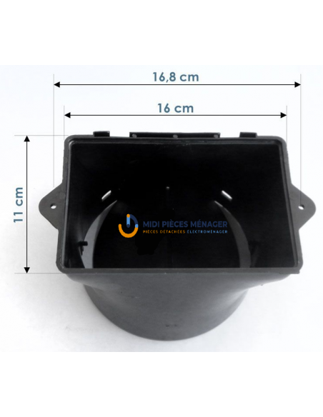 RACCORD EVACUATION + CLAPET ANTI-RETOUR POUR HOTTE WHIRLPOOL C00136121