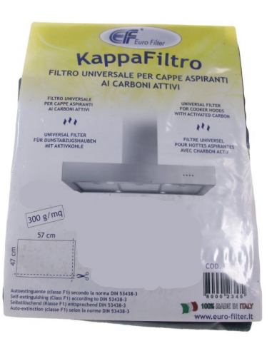 NCF201 - Filtre antiodeurs universel en fibres naturelles pour hotte aspirante