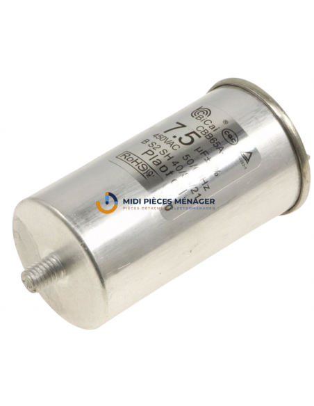 7,5UF 450V 7,5UF-450V CONDENSATEUR DEMARRAGE POUR LAVE LINGE