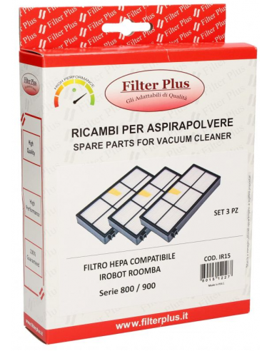 IR15 3 FILTRES HEPA - ALTERNATIVE ROOMBA...