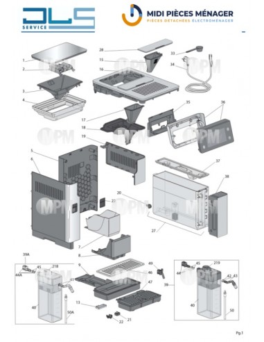 VUE ECLATEE DELONGHI ECAM630.35.SB