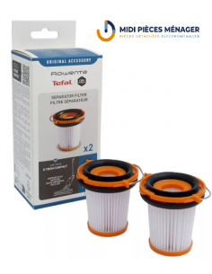 Lot de 2 filtres séparateurs POUR ASPIRATEUR BALAI SANS FIL XTREM COMPACT ROWENTA  ZR009011