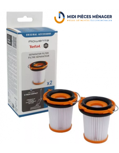 Lot de 2 filtres séparateurs POUR ASPIRATEUR BALAI SANS FIL XTREM COMPACT ROWENTA  ZR009011