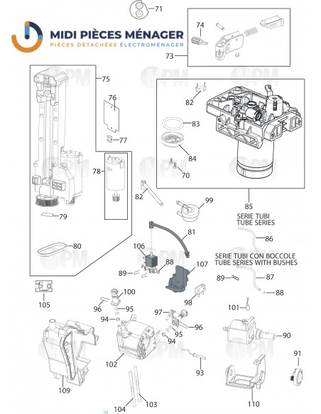 VUE ECLATEE DELONGHI ECAM220.61.W S11